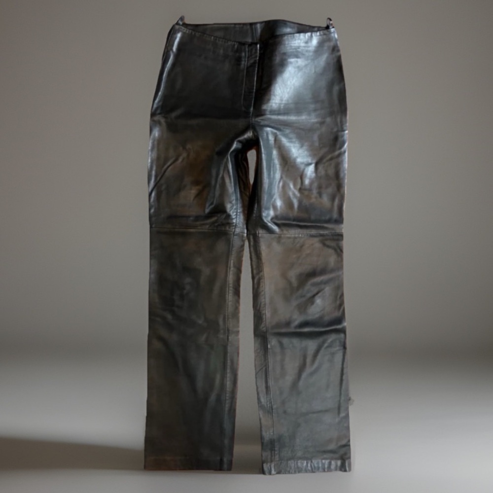Vintage Brandon Thomas Black Leather Lined Motorcycle Pants Women's Size 10